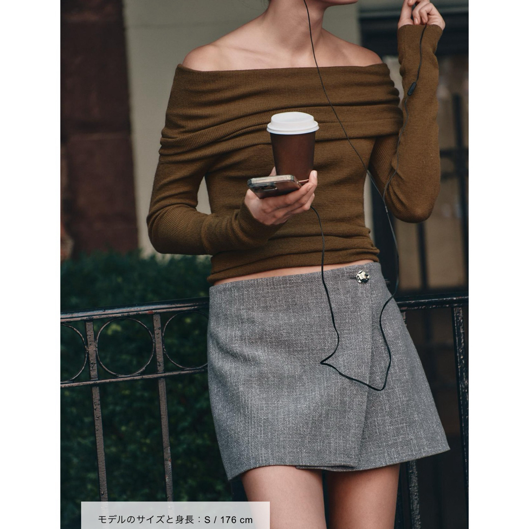 ZARA - ZARA オフショルダー ニットトップス 新品の通販 by ふわ ZARA - ZARA オフショルダー ニットトップス 新品の通販 by ふわ