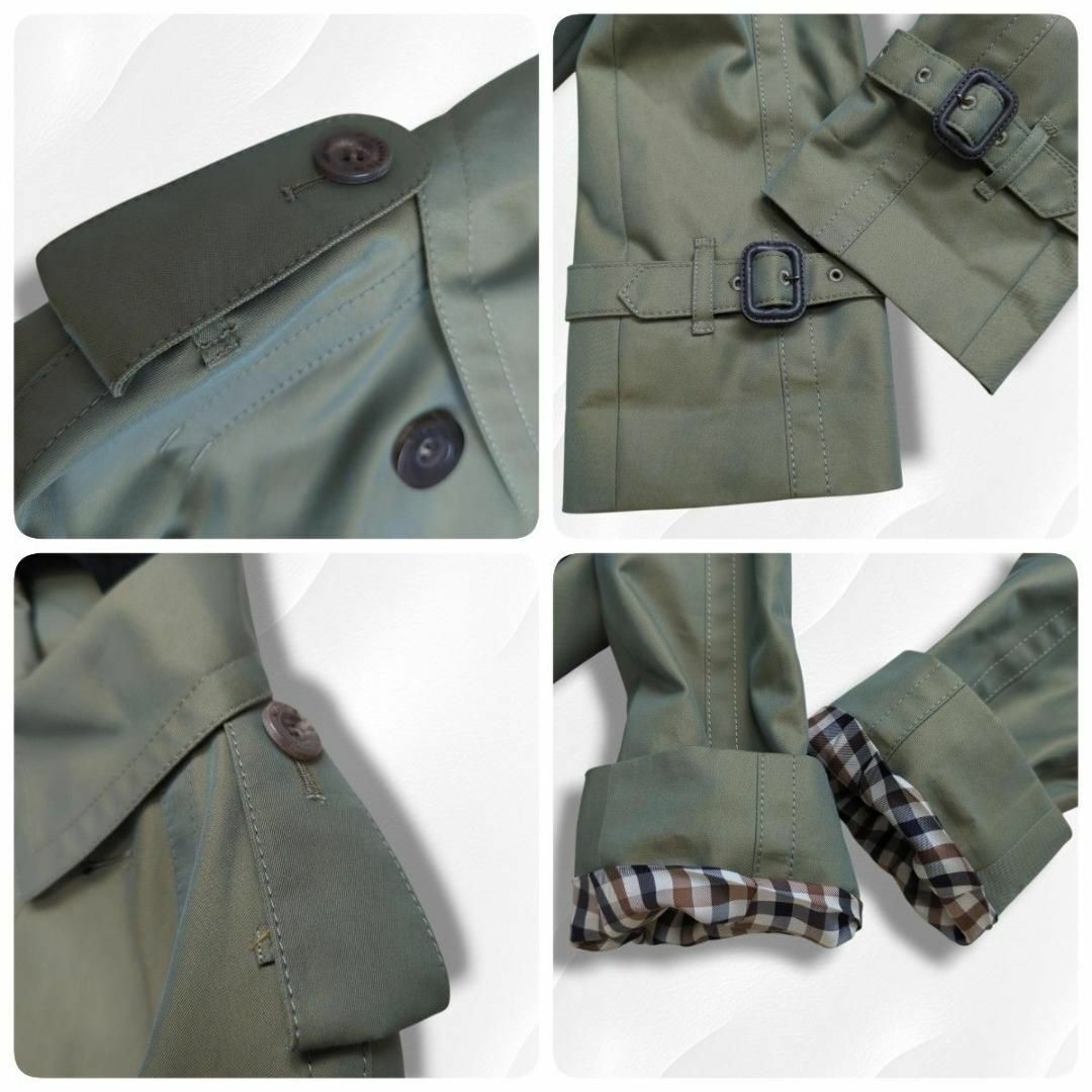 希少カラー Aquascutum トレンチコート カラーライナー 玉虫 ベルト 希少カラー Aquascutum トレンチコート カラーライナー 玉虫 ベルト