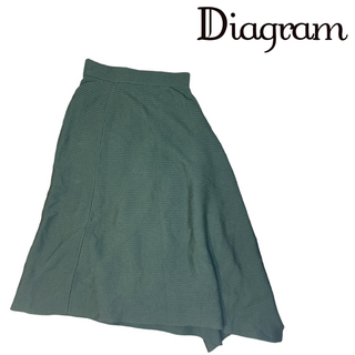最終値下げ Diagram ダイアグラム スカート 緑 美品 古着 S(ひざ丈スカート)