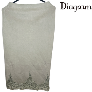 最終値下げ Diagram ダイアグラム スカート 美品 古着 S ニット