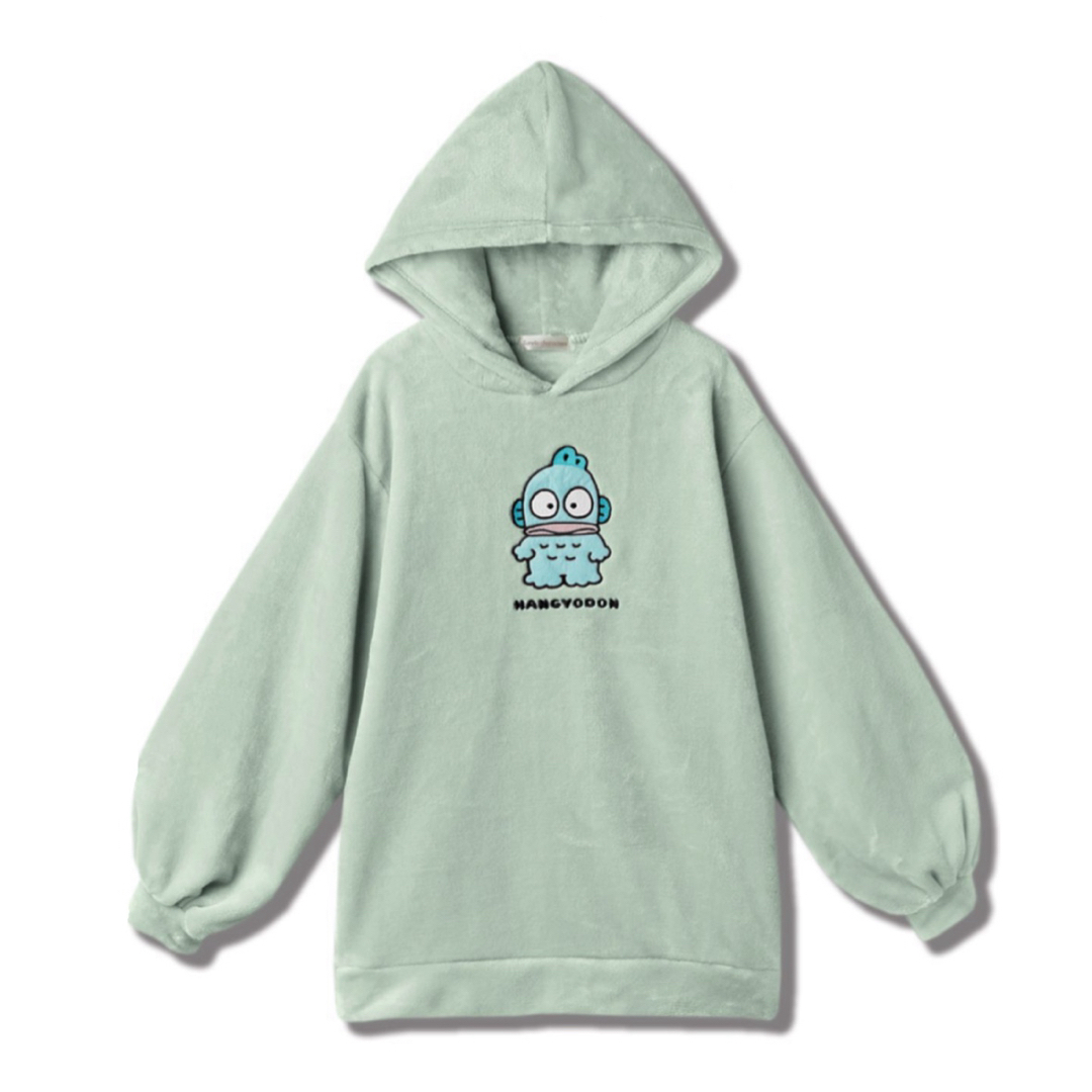 GRL(グレイル)のサンリオ ハンギョドン ルームウェア トップス ワンピース もこもこ 美品 レディースのルームウェア/パジャマ(ルームウェア)の商品写真