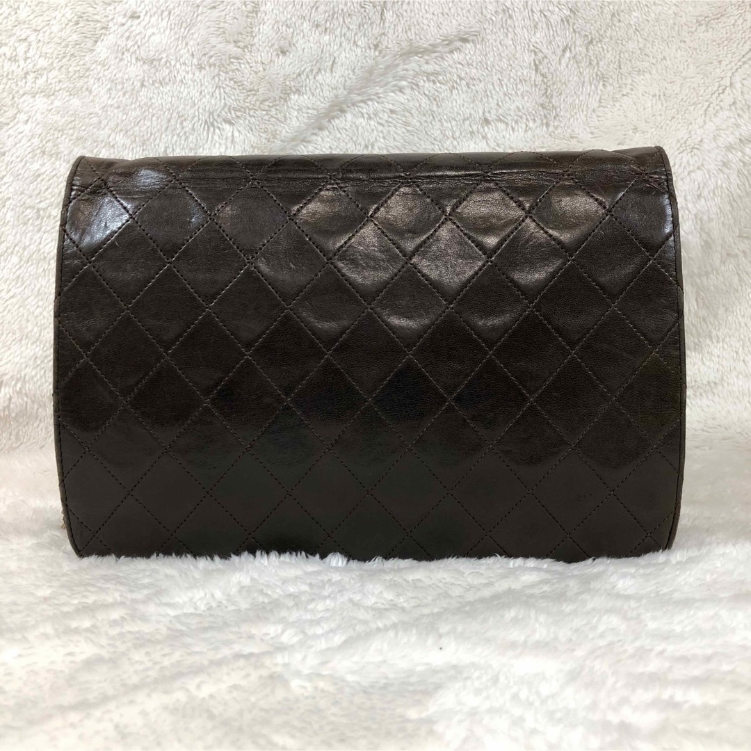 CHANEL マトラッセ ラムスキン チェーンショルダーバッグ ダーク CHANEL マトラッセ ラムスキン チェーンショルダーバッグ ダーク