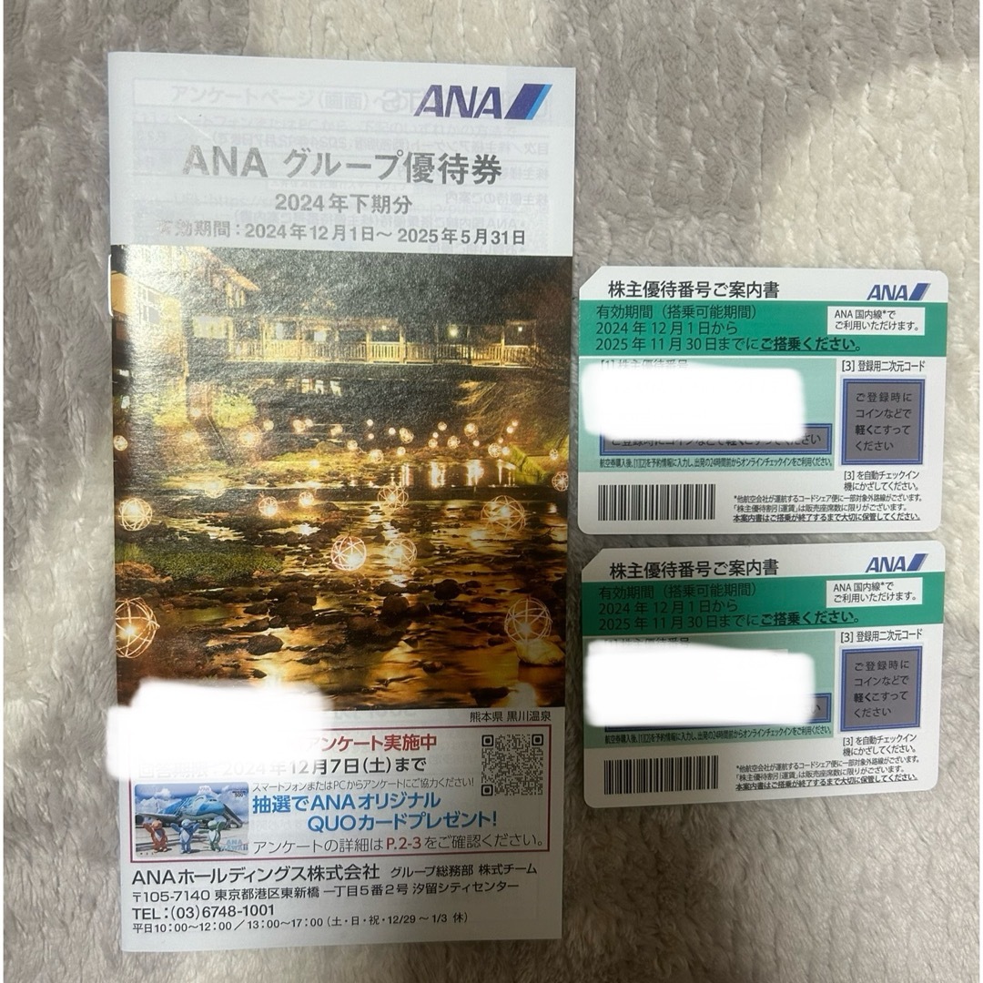 ANA株主優待2枚 優待券冊子1冊 チケットの乗車券/交通券(航空券)の商品写真