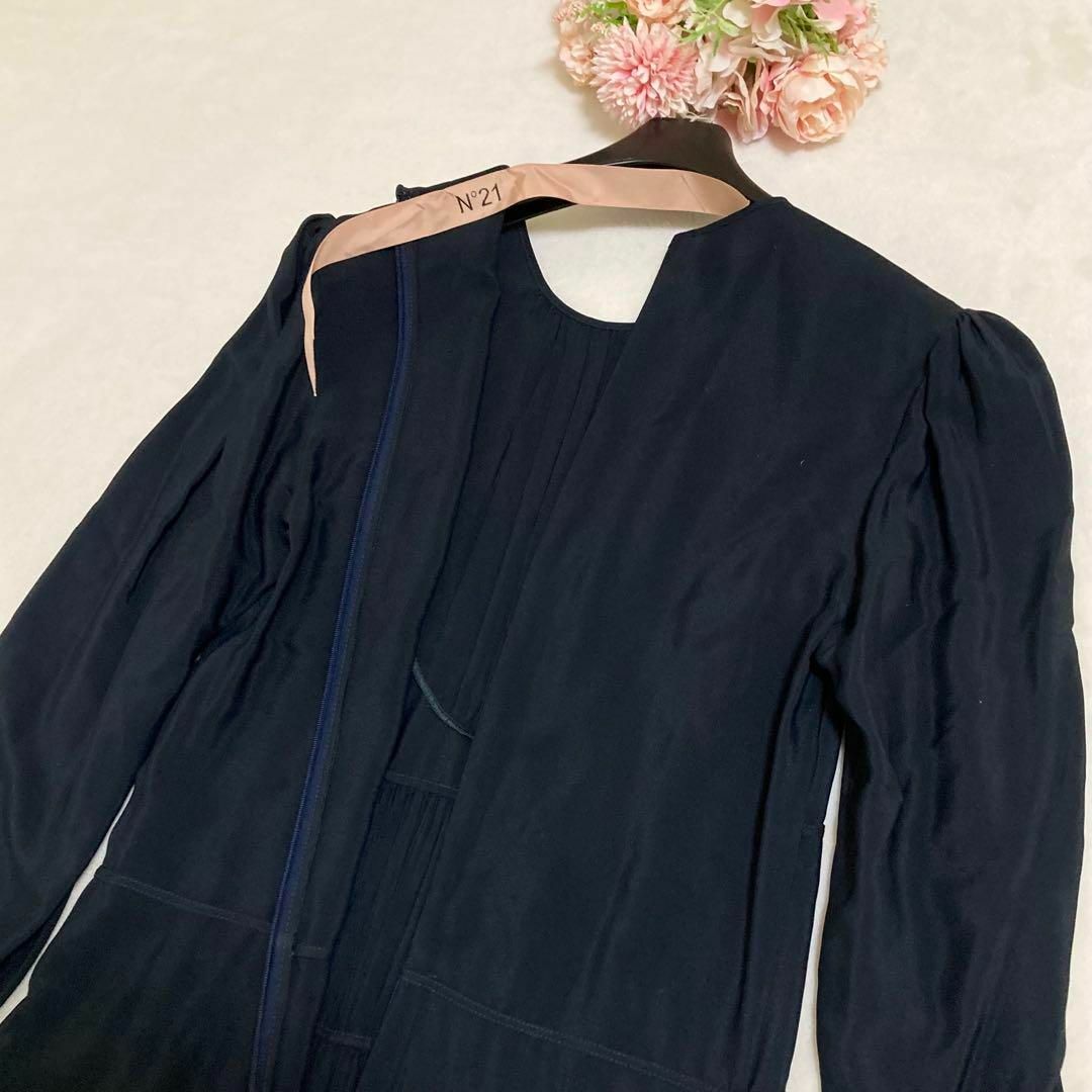【GINGER掲載商品】 N°21 シルク ロングワンピース ヌメロヴェントゥーノ 美品 - ワンピース