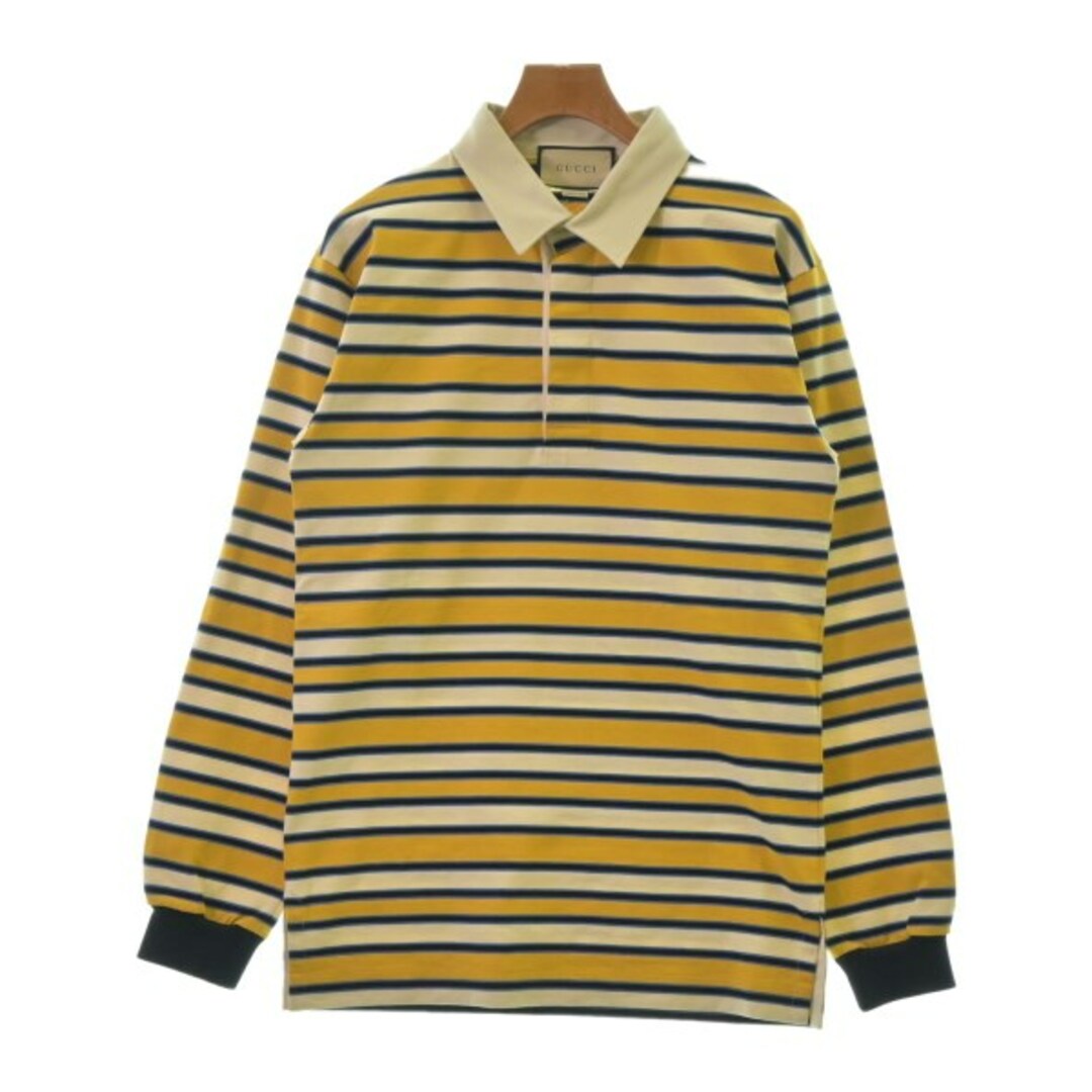 GUCCI - GUCCI グッチ ポロシャツ S 黄xアイボリーx青等 GUCCI - GUCCI グッチ ポロシャツ S 黄xアイボリーx青等