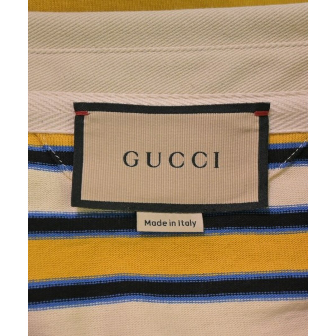 GUCCI - GUCCI グッチ ポロシャツ S 黄xアイボリーx青等 GUCCI - GUCCI グッチ ポロシャツ S 黄xアイボリーx青等