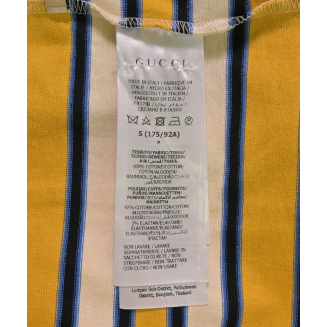 GUCCI - GUCCI グッチ ポロシャツ S 黄xアイボリーx青等 GUCCI - GUCCI グッチ ポロシャツ S 黄xアイボリーx青等