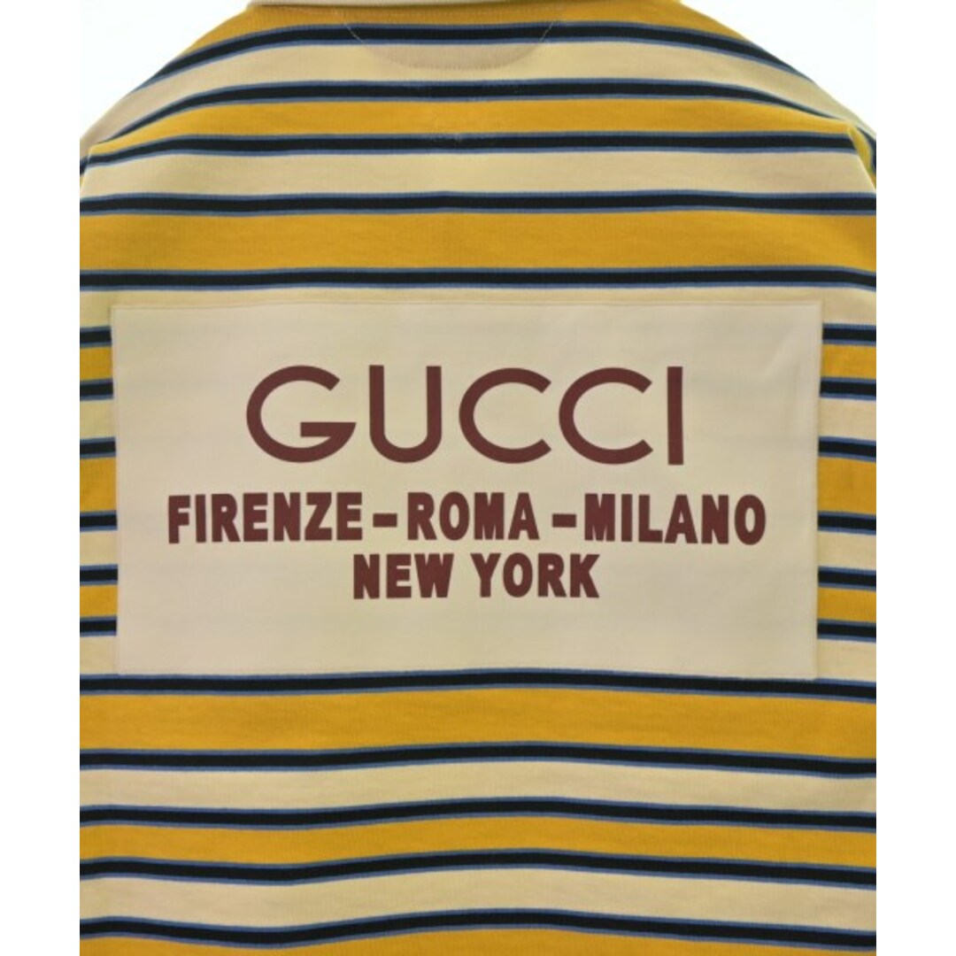 GUCCI - GUCCI グッチ ポロシャツ S 黄xアイボリーx青等 GUCCI - GUCCI グッチ ポロシャツ S 黄xアイボリーx青等