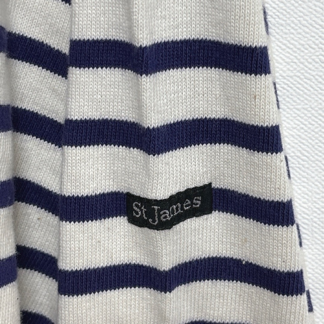 SAINT JAMES - 80s tricots saint james 紙タグ フランス製 白紺 SAINT JAMES - 80s tricots saint james 紙タグ フランス製 白紺