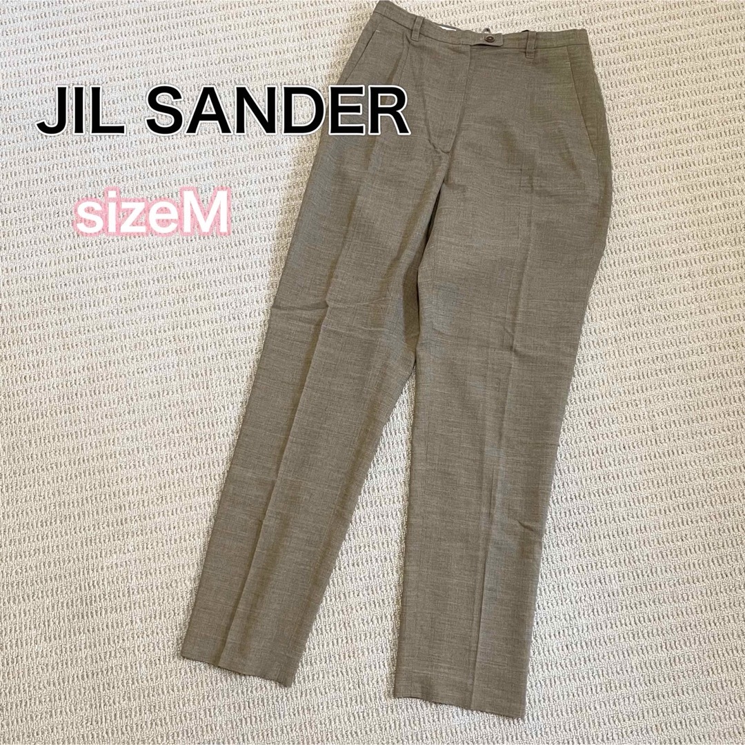 JIL SANDER リネンパンツ タック テーパード ベージュ サイズM JIL SANDER リネンパンツ タック テーパード ベージュ サイズM
