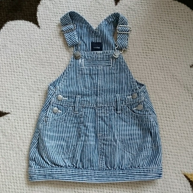 babyGAP(ベビーギャップ)のbaby Gap ジャンバー スカート baby70 ヒッコリー キッズ/ベビー/マタニティのベビー服(~85cm)(スカート)の商品写真