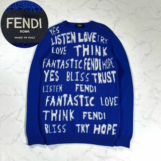 FENDI - 【極美品】FENDI フェンディ メッセージ ロゴニット FENDI - 【極美品】FENDI フェンディ メッセージ ロゴニット