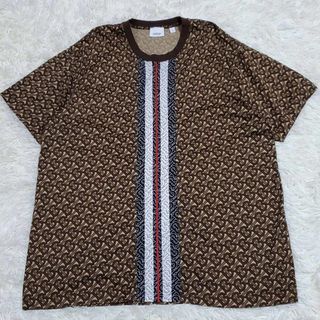 BURBERRY - 数回使用 XL バーバリー TBモノグラム 総柄 半袖 T BURBERRY - 数回使用 XL バーバリー TBモノグラム 総柄 半袖 T