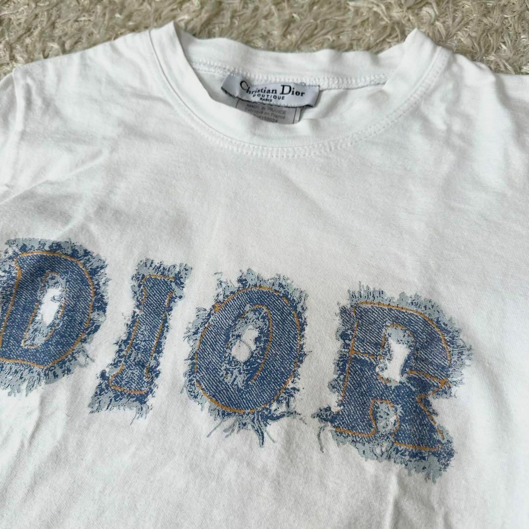 vintage ディオール ガリアーノ期 デニム ロゴ tシャツ 半袖 白 vintage ディオール ガリアーノ期 デニム ロゴ tシャツ 半袖 白