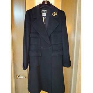 CHANEL - CHANEL☆ 96A ロングコート ココマーク カシミア CHANEL - CHANEL☆ 96A ロングコート ココマーク カシミア