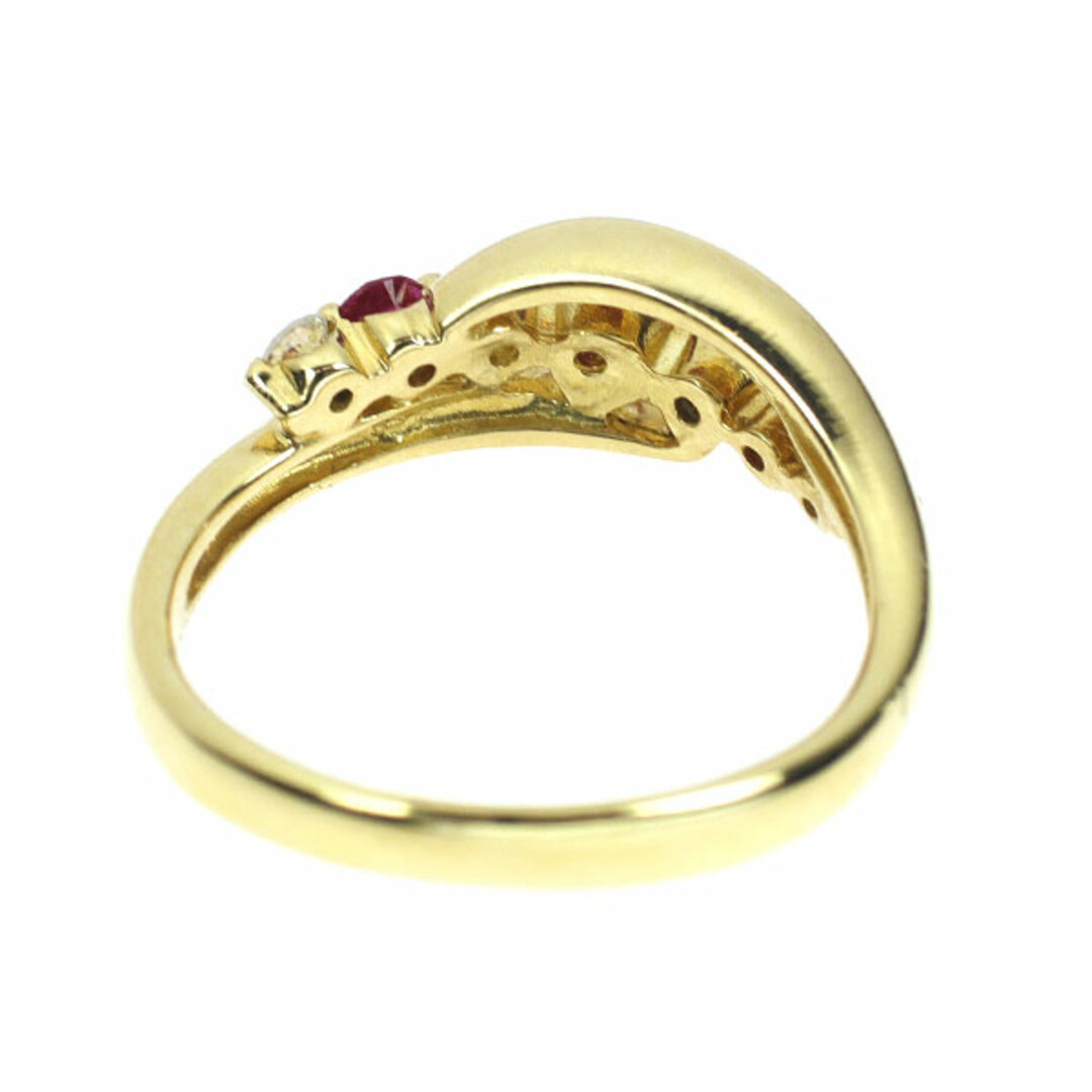 【新品】K18YGルビー＆ダイヤモンドリング K18YG ルベライト ダイヤモンドリング TR 1.355ct D 0.89ct
