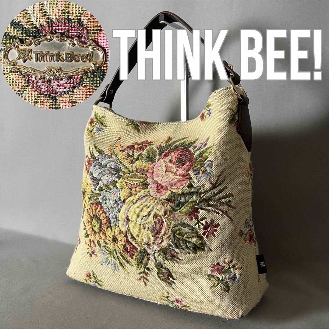 Think Bee! - Think bee! シンクビー！ ゴブラン織 フラワー 花柄 ハンドバッグ
