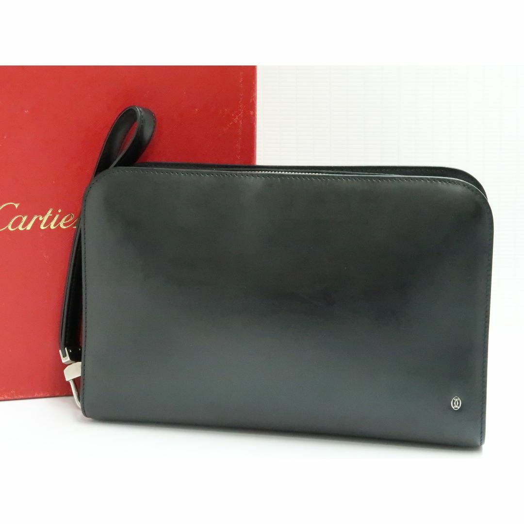 Cartier - カルティエ　フランス製　クラッチ　セカンドバッグ　黒色系　レザー　Cartier　18695804