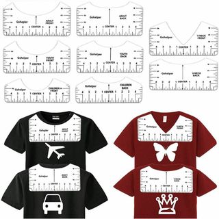 8 ピース T シャツ定規ポータブルセット T シャツ用 PVC 位置合わせ(その他)