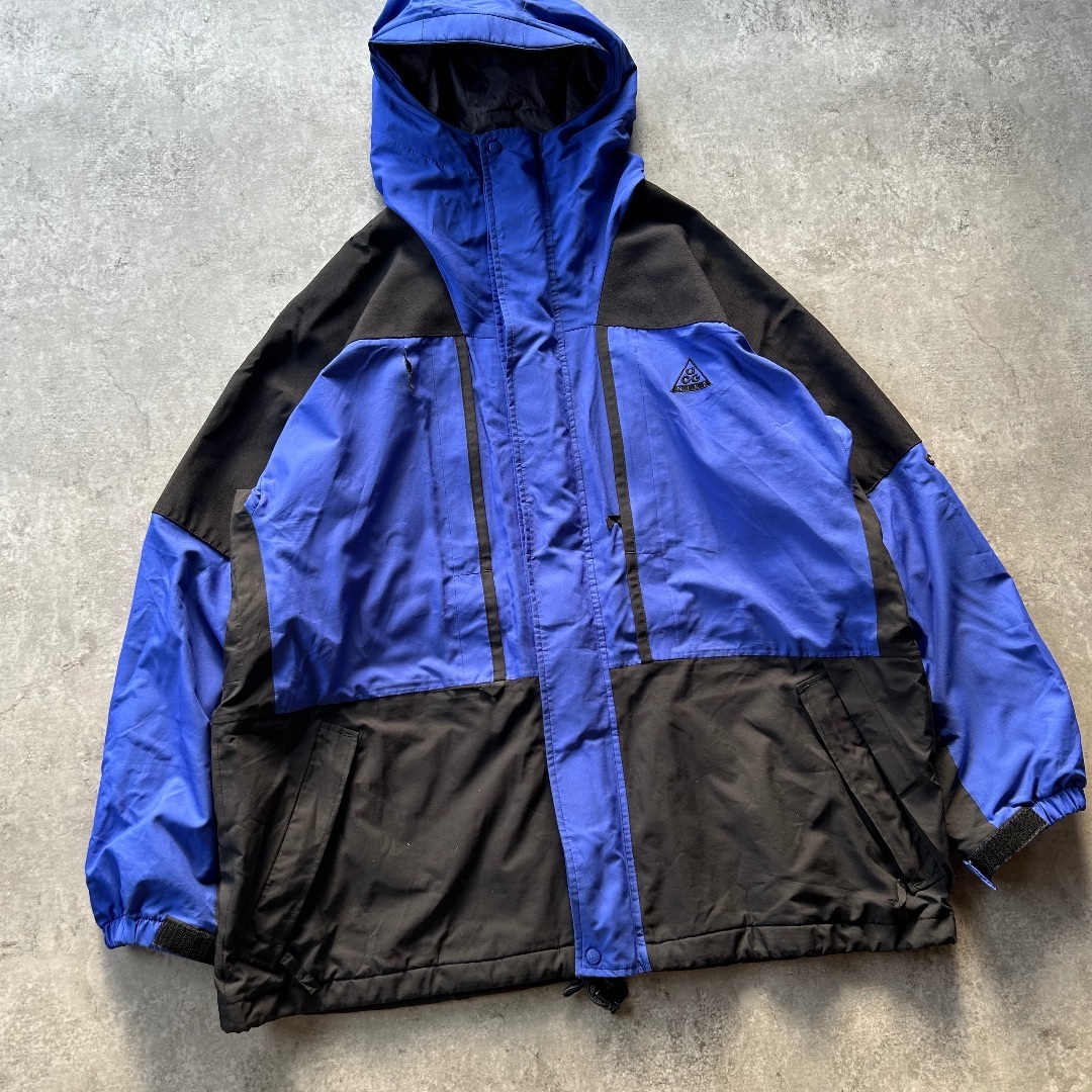 NIKE - 90s- NIKE ACG マウンテンパーカー L ブルー×ブラックの NIKE - 90s- NIKE ACG マウンテンパーカー L ブルー×ブラックの