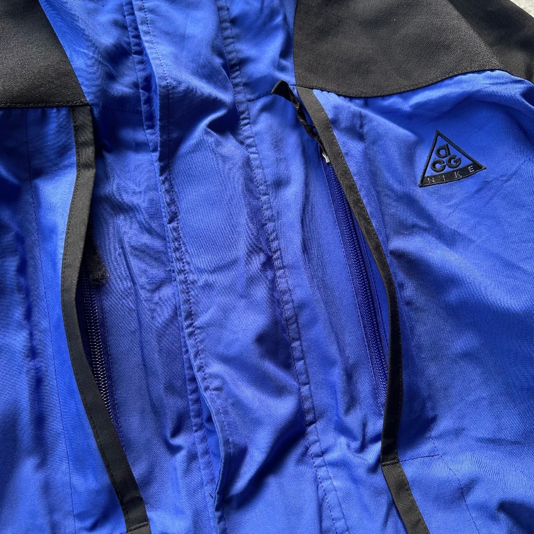 NIKE - 90s- NIKE ACG マウンテンパーカー L ブルー×ブラックの NIKE - 90s- NIKE ACG マウンテンパーカー L ブルー×ブラックの