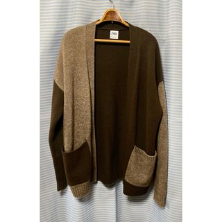 ZARA - ZARA ザラ ストライプ フェイクボアカーディガン メンズL ZARA - ZARA ザラ ストライプ フェイクボアカーディガン メンズL