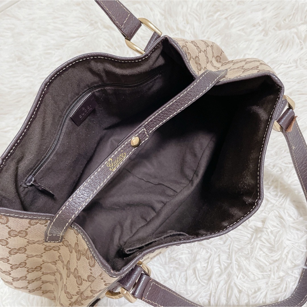 美品 GUCCI トートバッグ GG柄 キャンバス アビーライン 美品 GUCCI トートバッグ GG柄 キャンバス アビーライン