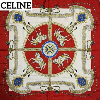CELINE - ☆CELINE☆ スカーフ 大判 馬 ベルト タッセル ロープ CELINE - ☆CELINE☆ スカーフ 大判 馬 ベルト タッセル ロープ