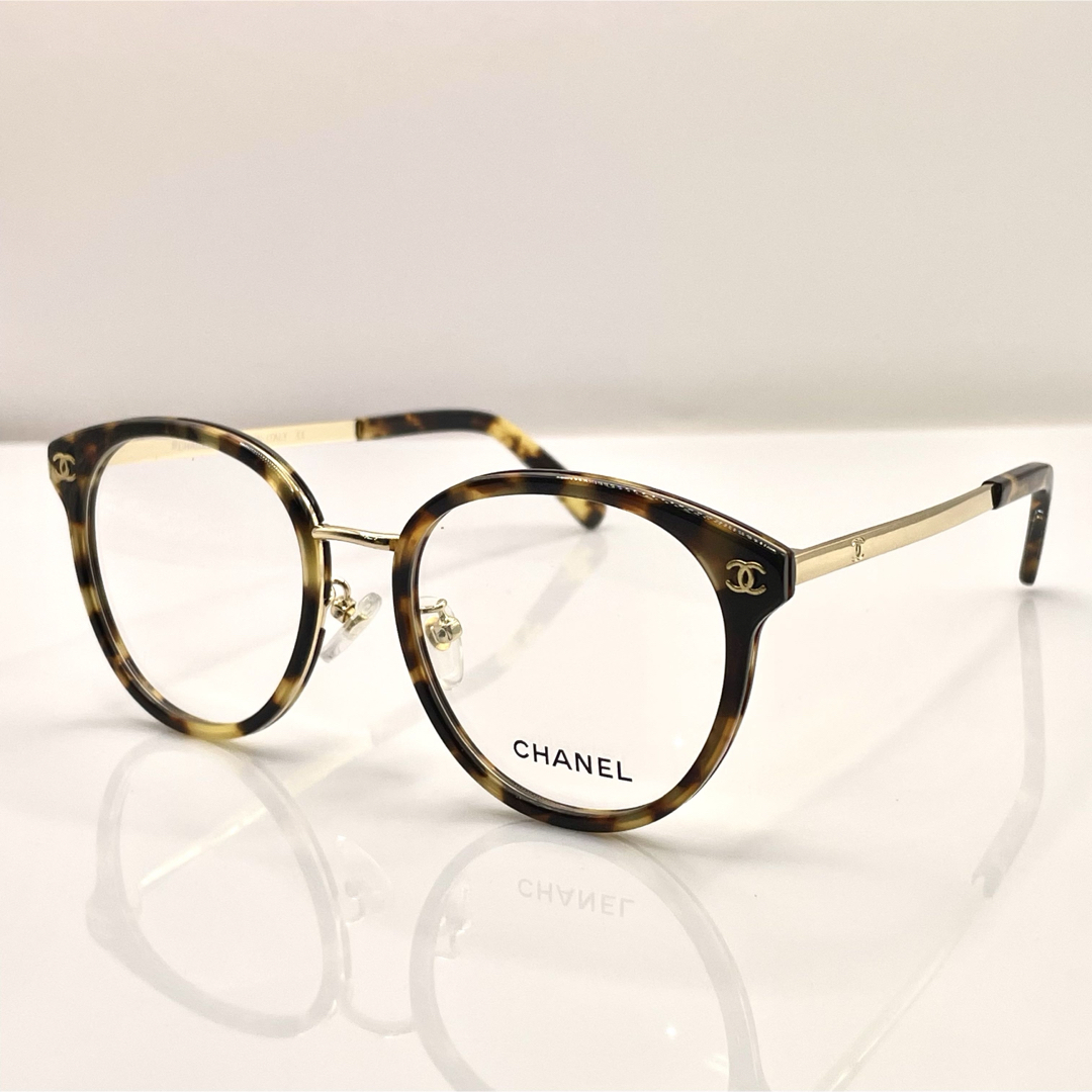 CHANEL 眼鏡用フレーム ココマーク付 ブラウン鼈甲色再入荷 CHANEL 眼鏡用フレーム ココマーク付 ブラウン鼈甲色再入荷