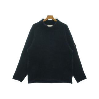 ストーンアイランド☆スリーブ刺繍ロゴ 厚手ニットセーター L ストーンアイランド☆スリーブ刺繍ロゴ 厚手ニットセーター L