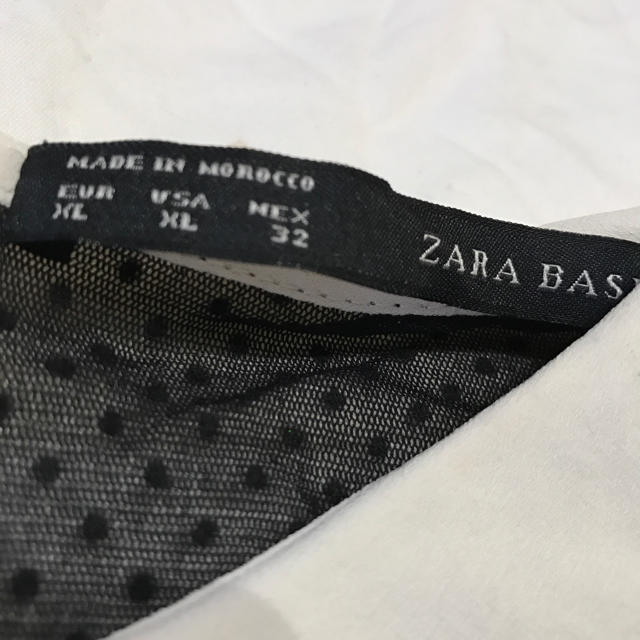 ZARA(ザラ)のZARA ドット刺繍シースルーブラウス レディースのトップス(シャツ/ブラウス(半袖/袖なし))の商品写真