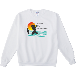 レトロ　サーフガール　アート　スウェット　XL(スウェット)