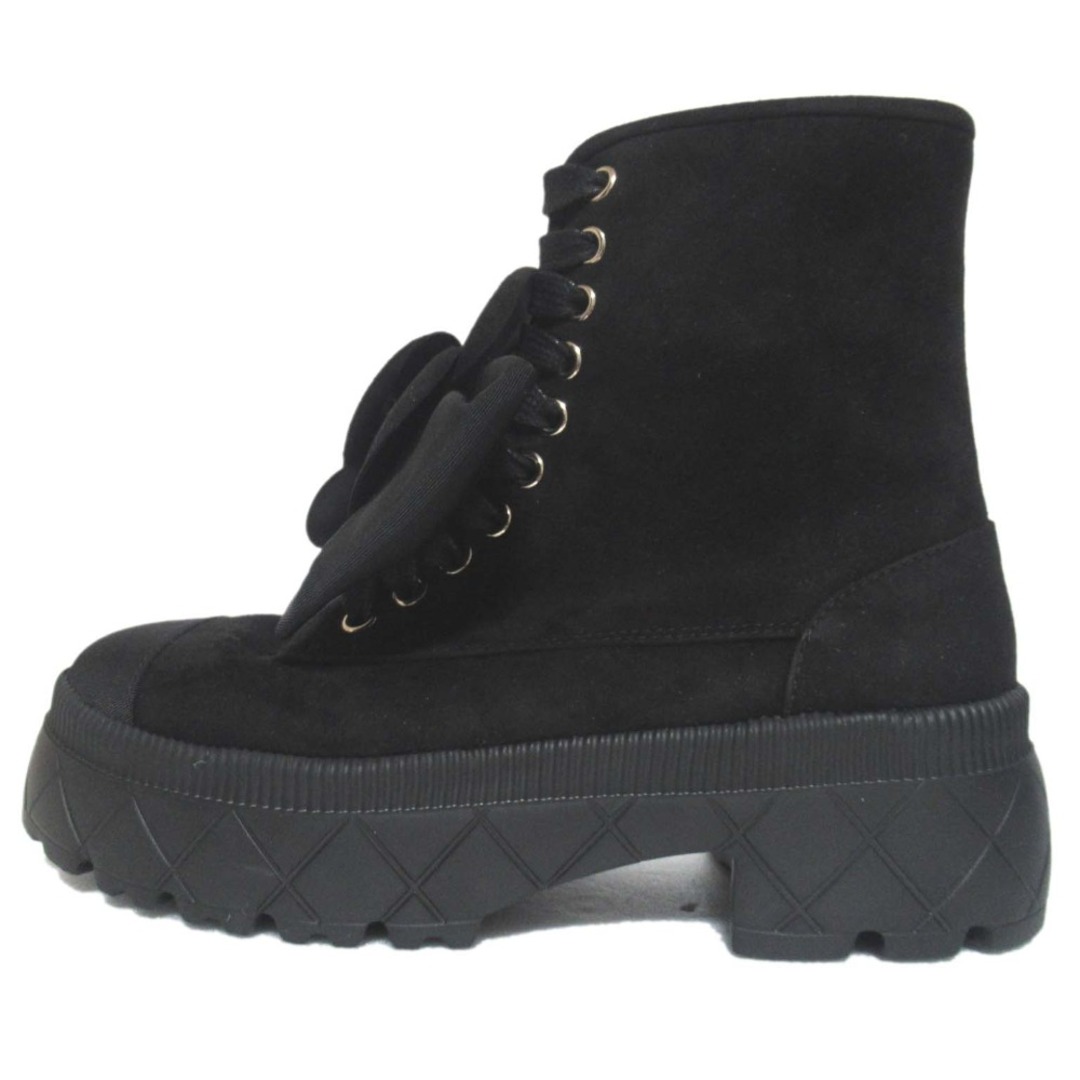 CHANEL - 未使用 23AW CHANEL シャネル カメリアリボン スエード CHANEL - 未使用 23AW CHANEL シャネル カメリアリボン スエード