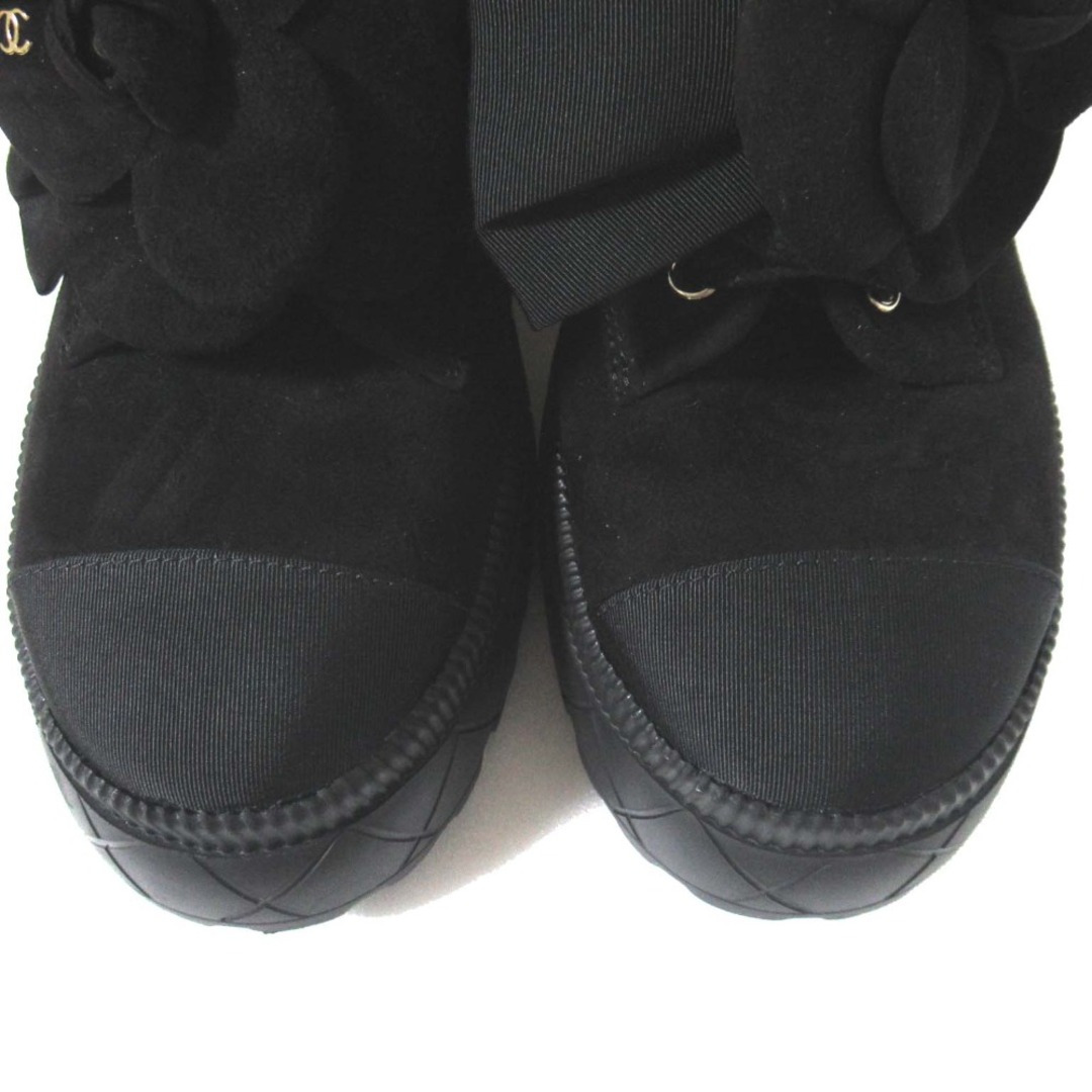 CHANEL - 未使用 23AW CHANEL シャネル カメリアリボン スエード CHANEL - 未使用 23AW CHANEL シャネル カメリアリボン スエード