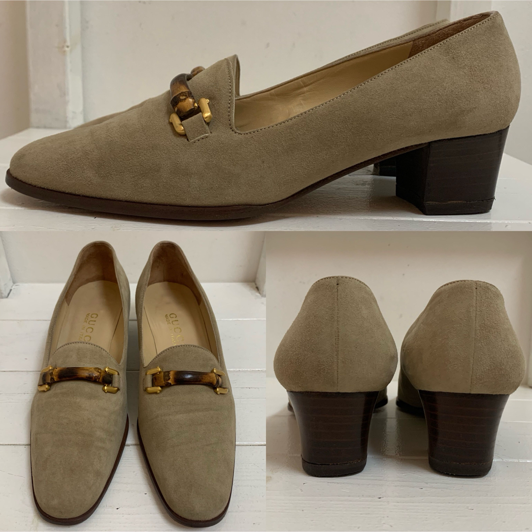 GUCCI - GUCCI VINTAGE ITALY製 バンブーホースビット レザー GUCCI - GUCCI VINTAGE ITALY製 バンブーホースビット レザー