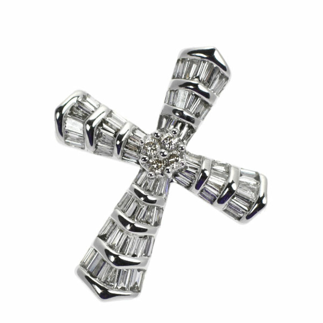 K18WG ダイヤモンド ペンダントトップ 0.42ct クロス K18WG ダイヤモンド ペンダントトップ 0.42ct クロス
