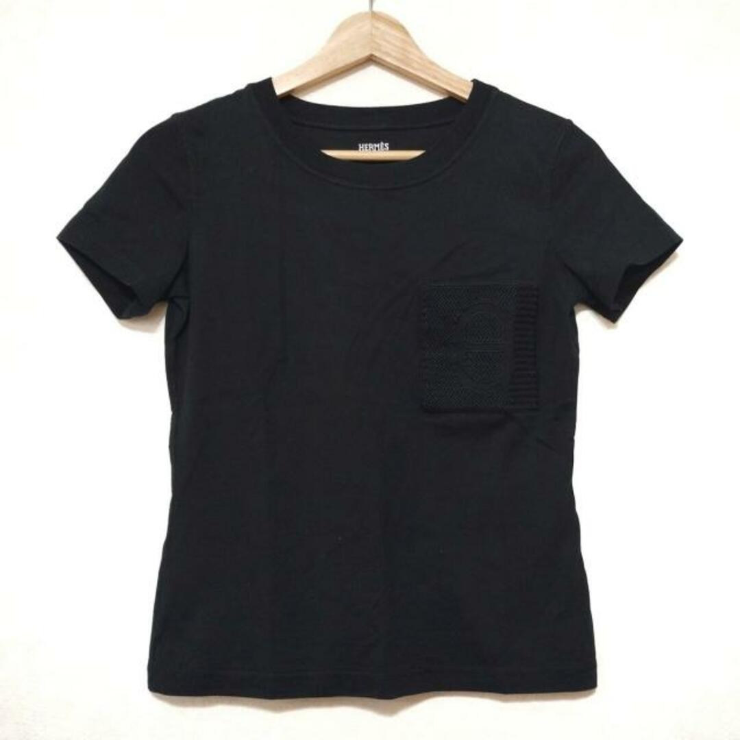HERMES(エルメス) 半袖Tシャツ サイズ34 S レディース美品 - 黒 HERMES(エルメス) 半袖Tシャツ サイズ34 S レディース美品 - 黒