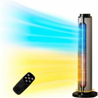 セラミックヒーター 速暖ヒーター　1200W タワー型　ファンヒーター(ファンヒーター)