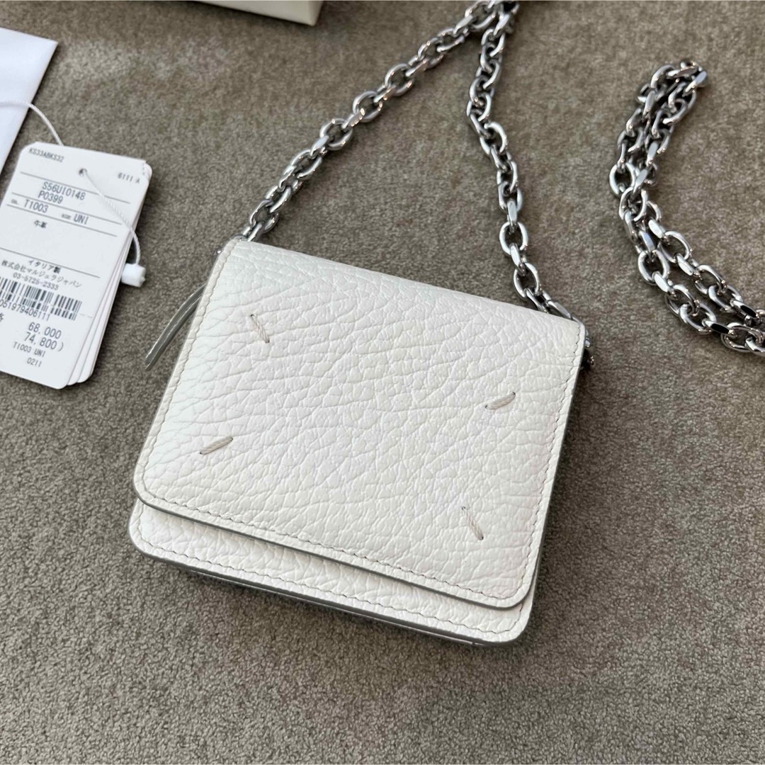 maison margiela チェーンウォレット 白 シルバー maison margiela チェーンウォレット 白 シルバー