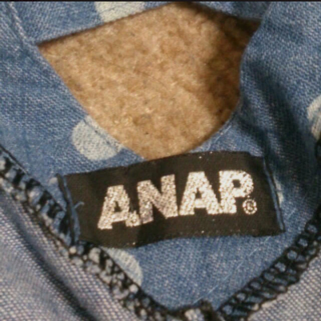 ANAP(アナップ)のドットデニムワンピース レディースのワンピース(ミニワンピース)の商品写真