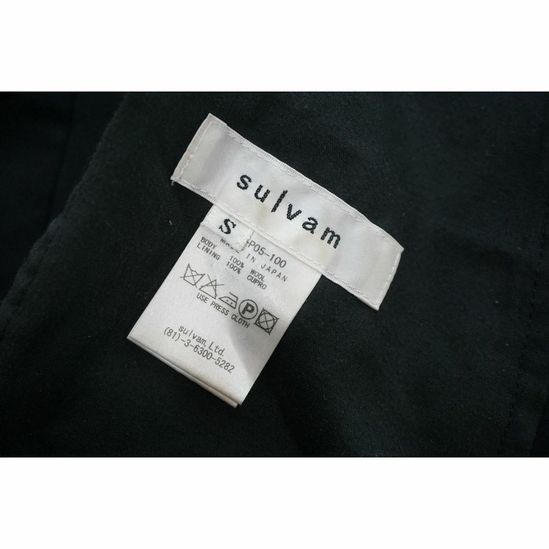 正規 16AW sulvam カットオフ 変形 スラックス ステッチ 119P△