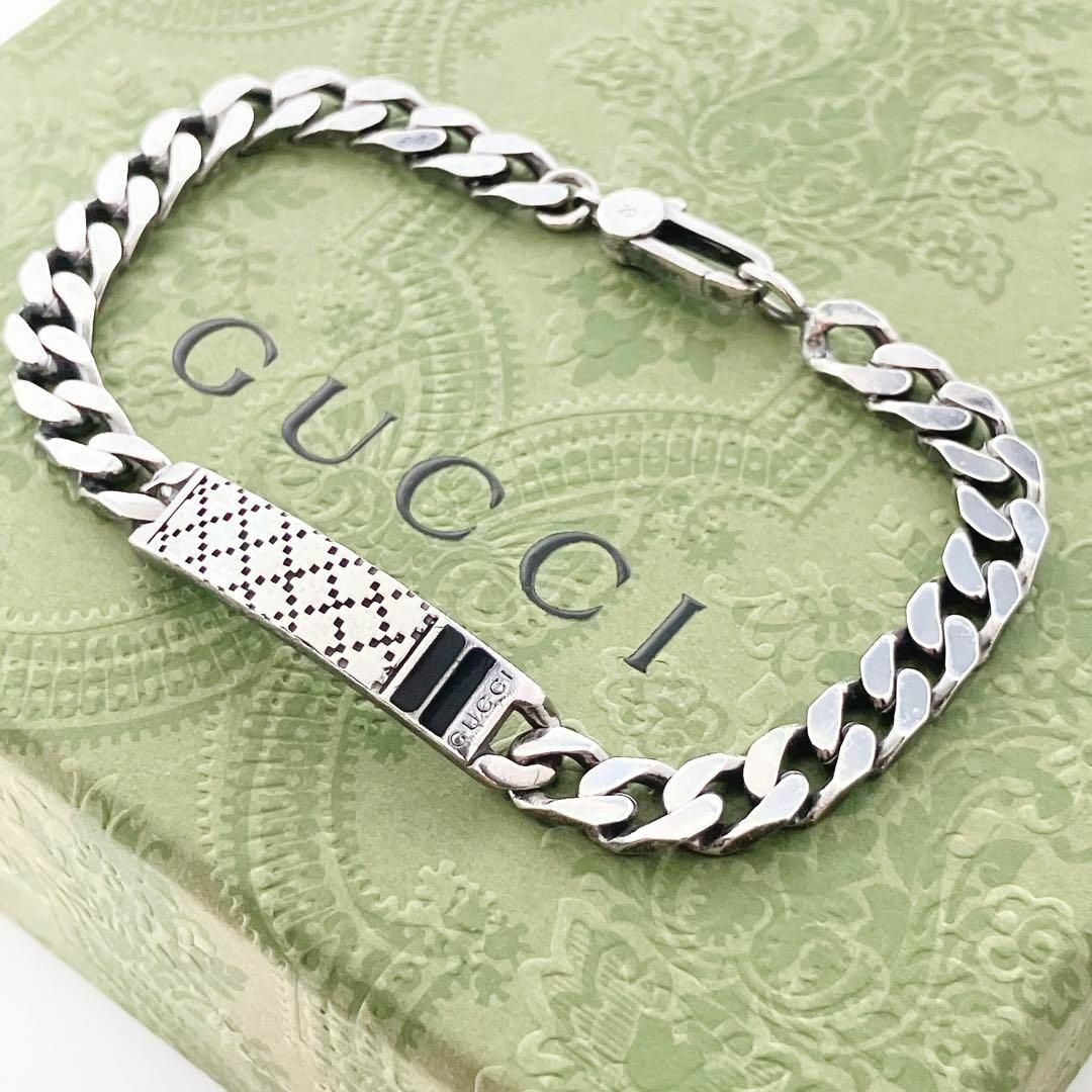 洗浄済*グッチ GUCCI 925 ブレスレット シルバー メンズ OT204 洗浄済*グッチ GUCCI 925 ブレスレット シルバー メンズ OT204