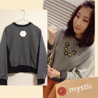 ミスティック(mystic)の新品♡mystic千鳥柄スウェット♡(トレーナー/スウェット)