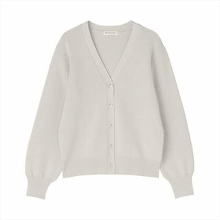 ブリックハウスバイトウキョウシャツ(BRICK HOUSE by Tokyo Shirts)の【ベージュ】畔編みVネック ニットカーディガン レディース BL05J100DE10V00-50(カーディガン)