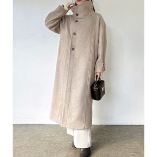 meiru オーバーサイズスタンドカラーロングコート