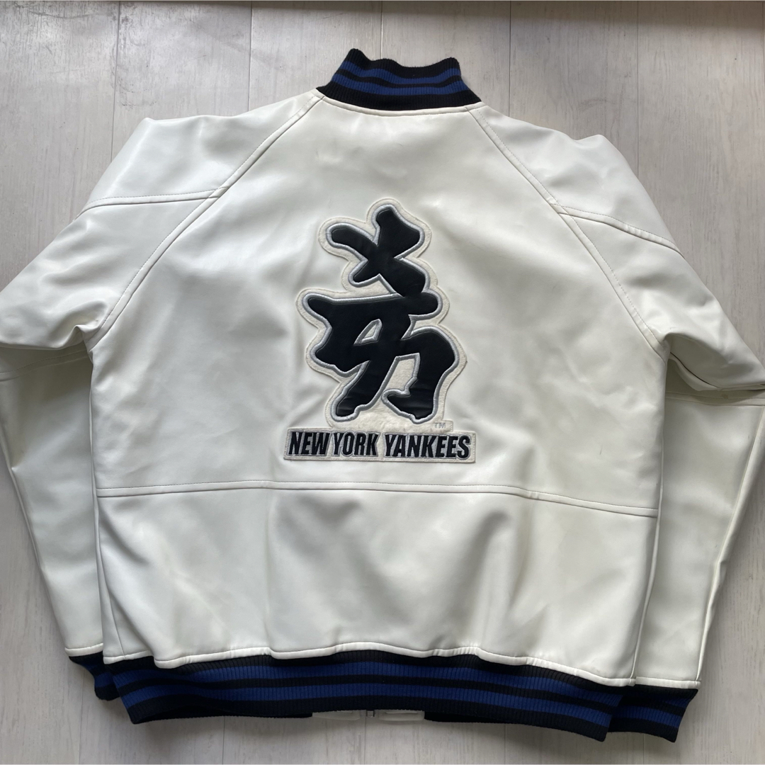 New York Yannkees ヤンキース PUレザースタジャン 漢字ロゴL New York Yannkees ヤンキース PUレザースタジャン 漢字ロゴL