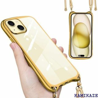 Yidahe iPhone15Plus 用 ケース ク P ゴールド 1509(その他)