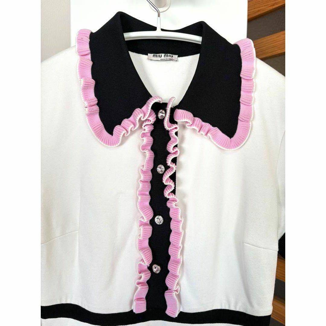 MIU MIU - 正規品 miumiu ワンピース ビジュー ニット miu miuの MIU MIU - 正規品 miumiu ワンピース ビジュー ニット miu miuの