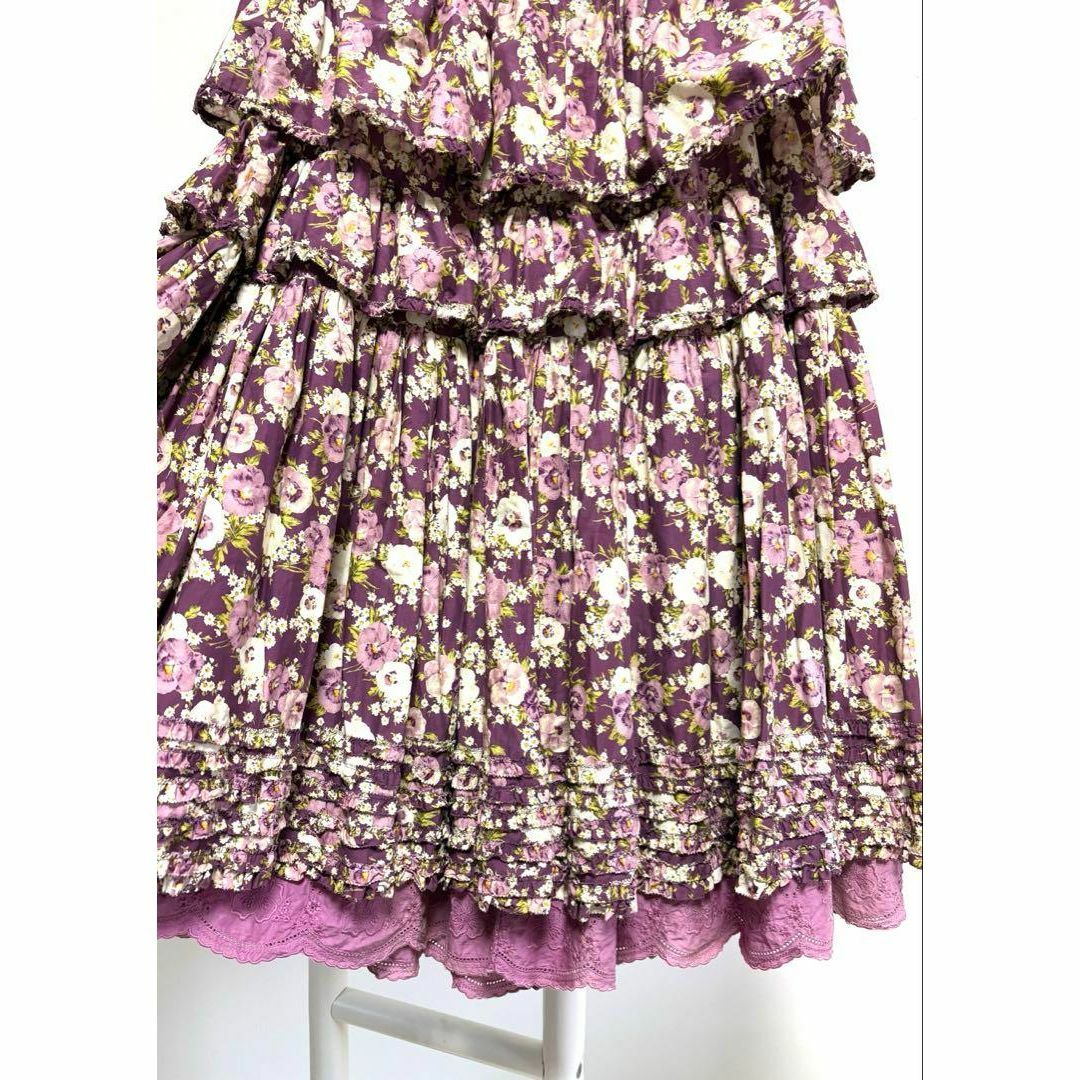 希少 pink houseピンクハウス パンジー スカート 花柄 ライラック 紫 希少 pink houseピンクハウス パンジー スカート 花柄 ライラック 紫
