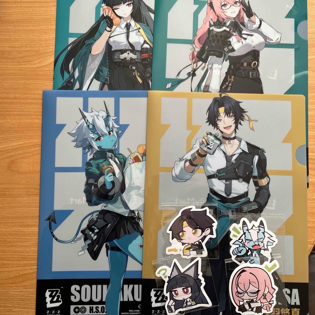 ゼンレスゾーンゼロ A4ファイル4種 シール4種 エンタメ/ホビーのアニメグッズ(クリアファイル)の商品写真